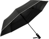 Hovedminiatyrbilde av Sort Sammenleggbar Automatisk Paraply med Refleks og Nødhammer