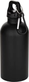 Hovedminiatyrbilde av Solid svart Oregon 400 ml Resirkulert Stål Drikkeflaske med Karabinkrok