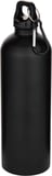 Hovedminiatyrbilde av Solid svart Oregon 750 ml Resirkulert Stål Drikkeflaske med Karabinkrok