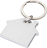 Hovedminiatyrbilde av Hvit Nook Rustfritt Stål Husformet  Nøkkelring