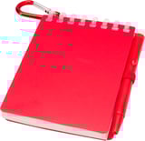 Hovedminiatyrbilde av Rød Lig Mini resirkulert sett med utendørs notatblokk med mykt omslag og kulepenn (svart blekk)