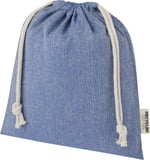 Hovedminiatyrbilde av Melert blå Pheebs 150 g/m2 GRS Resirkulert Bomull 1,5L Gavepose