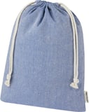 Hovedminiatyrbilde av Melert blå Pheebs 150 g/m2 GRS Resirkulert Bomull 4L Gavepose