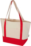 Hovedminiatyrbilde av Rød/Naturhvit Sam 320 g/m2 GRS Resirkulert Bomull 15L  Shoppingbag