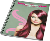 Hovedminiatyrbilde av Melert grønn Desk-Mate® A5 Farget Notatbok med Spiral