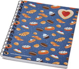 Hovedminiatyrbilde av Mørk blå Desk-Mate® A6 Farget Notatbok med Spiral