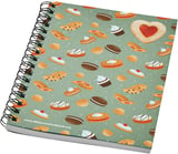 Hovedminiatyrbilde av Melert grønn Desk-Mate® A6 Farget Notatbok med Spiral