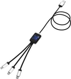 Hovedminiatyrbilde av Blå/Solid svart SCX.design C17 Lysende Logo Ladekabel