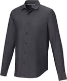 Hovedminiatyrbilde av Solid svart Elevate Cuprite langermet økologisk skjorte for herre