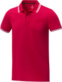 Hovedminiatyrbilde av Rød Elevate Amarago kortermet polo med kontrastfarge herre
