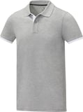 Hovedminiatyrbilde av Lynggrå Elevate Morgan kortermet polo med kontrastfarge herre