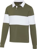 Hovedminiatyrbilde av Grønn/Hvit Elevate Clyde unisex organic rugby polo sweatshirt
