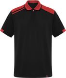 Hovedminiatyrbilde av Solid svart/Rød Roly WRK Samurai 160 g/m2 antibakteriell kortermet unisex polo