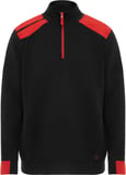 Hovedminiatyrbilde av Solid svart/Rød Roly WRK Maverick 280 g/m2 half zip herregenser