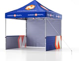 Hovedminiatyrbilde av Trykk på én side av veggene Telt Popup 3 x 3 meter inkl tak, bakvegg og to halvvegger