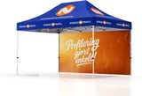 Hovedminiatyrbilde av Trykk på én side av vegg Telt Popup 4,5 x 3 meter inkl tak og bakvegg