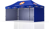 Hovedminiatyrbilde av Trykk på én side av veggene Telt Popup 6 x 3 meter inkl tak og tre vegger