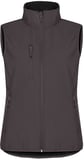 Hovedminiatyrbilde av Dark Grey Clique Classic Softshellvest Dame