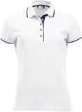 Hovedminiatyrbilde av White/Dark Navy Clique Seattle Poloskjorte Dame