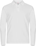 Hovedminiatyrbilde av White Clique Stretch Premium Langermet Poloskjorte