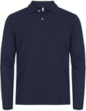 Hovedminiatyrbilde av Dark Navy Clique Stretch Premium Langermet Poloskjorte