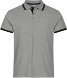 Hovedminiatyrbilde av Grey Melange/Black Clique Austin Poloskjorte