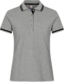 Hovedminiatyrbilde av Grey Melange/Black Clique Astoria Poloskjorte Dame