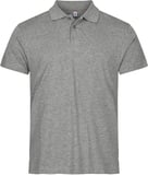 Hovedminiatyrbilde av Grey Melange Clique Single Jersey Poloskjorte
