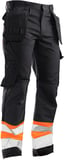 Hovedminiatyrbilde av Black/HV Orange Jobman 2277 Varsel Klasse 1 Håndverksbukse