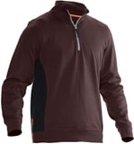 Hovedminiatyrbilde av Brown/Black Jobman 5401 Half-Zip Genser
