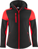 Hovedminiatyrbilde av Black/Red Printer Prime Softshelljakke Dame