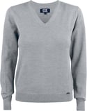 Hovedminiatyrbilde av Grey Melange Cutter & Buck Everett V-hals Strikkegenser Dame