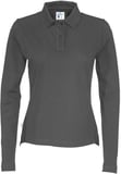 Hovedminiatyrbilde av Charcoal Cottover Langermet Poloskjorte Dame