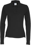 Hovedminiatyrbilde av Black Cottover Langermet Poloskjorte Dame