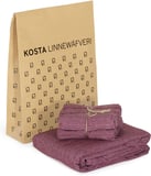 Hovedminiatyrbilde av Wine Red Kosta Linnewäfveri Resirkulert Bomull Sett med Duk og Servietter