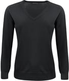 Hovedminiatyrbilde av Black J. Harvest & Frost Merino V-hals Strikkegenser Dame