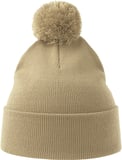 Hovedminiatyrbilde av Beige Atlantis Wind-S Pompom RPET Lue med Dusk