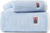 Hovedminiatyrbilde av White/Blue (LX) Lexington Original Striped Kjemmet Bomull Håndkle
