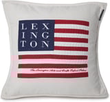 Hovedminiatyrbilde av Beige/White Lexington Logo Art & Crafts Bomull Pynteputetrekk