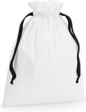 Hovedminiatyrbilde av Soft White/Black Westford Mill 140 g/m2 Bomull Gaveposer med Snøring