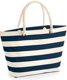 Hovedminiatyrbilde av Natural/Navy Westford Mill Nautical Beach 407 g/m2 Canvas 22L Strandveske