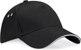Hovedminiatyrbilde av Black/Light Grey Beechfield Ultimate 5 Panel Cap- Sandwich