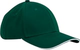Hovedminiatyrbilde av Bottle Green/White Beechfield Earthaware® classic organic cotton 6 panel cap sandwich peak