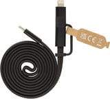Hovedminiatyrbilde av Svart XD Xclusive Arc RCS resirkulert ultratynn 60W 2-i-1 magnetisk kabel
