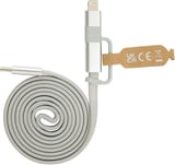 Hovedminiatyrbilde av Grå XD Xclusive Arc RCS resirkulert ultratynn 60W 2-i-1 magnetisk kabel