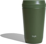 Hovedminiatyrbilde av Grønn Topl 354 ml Resirkulert Stål 360-lokk To Go Termokopp
