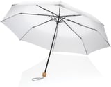 Hovedminiatyrbilde av Hvit XD Collection Impact AWARE RPET 190T Bambus 20,5" Mini Sammenleggbar Paraply