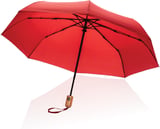 Hovedminiatyrbilde av Rød XD Collection Impact AWARE 190T RPET 21" Bambus Automatisk Sammenleggbar Paraply