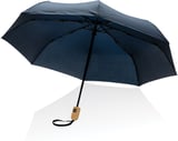 Hovedminiatyrbilde av Marinblå XD Collection Impact AWARE 190T RPET 21" Bambus Automatisk Sammenleggbar Paraply