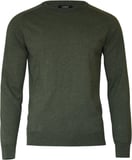 Hovedminiatyrbilde av Olive Melange Nimbus Brighton Bomull og Nylon O-Neck  Strikkegenser